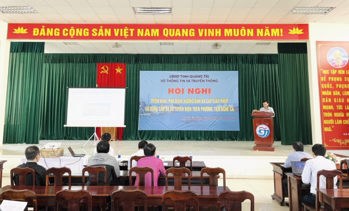 Ông Trần Thanh Hà – Phó Giám đốc Sở TTTT Quảng Trị phát biểu khai mạc Hội nghị