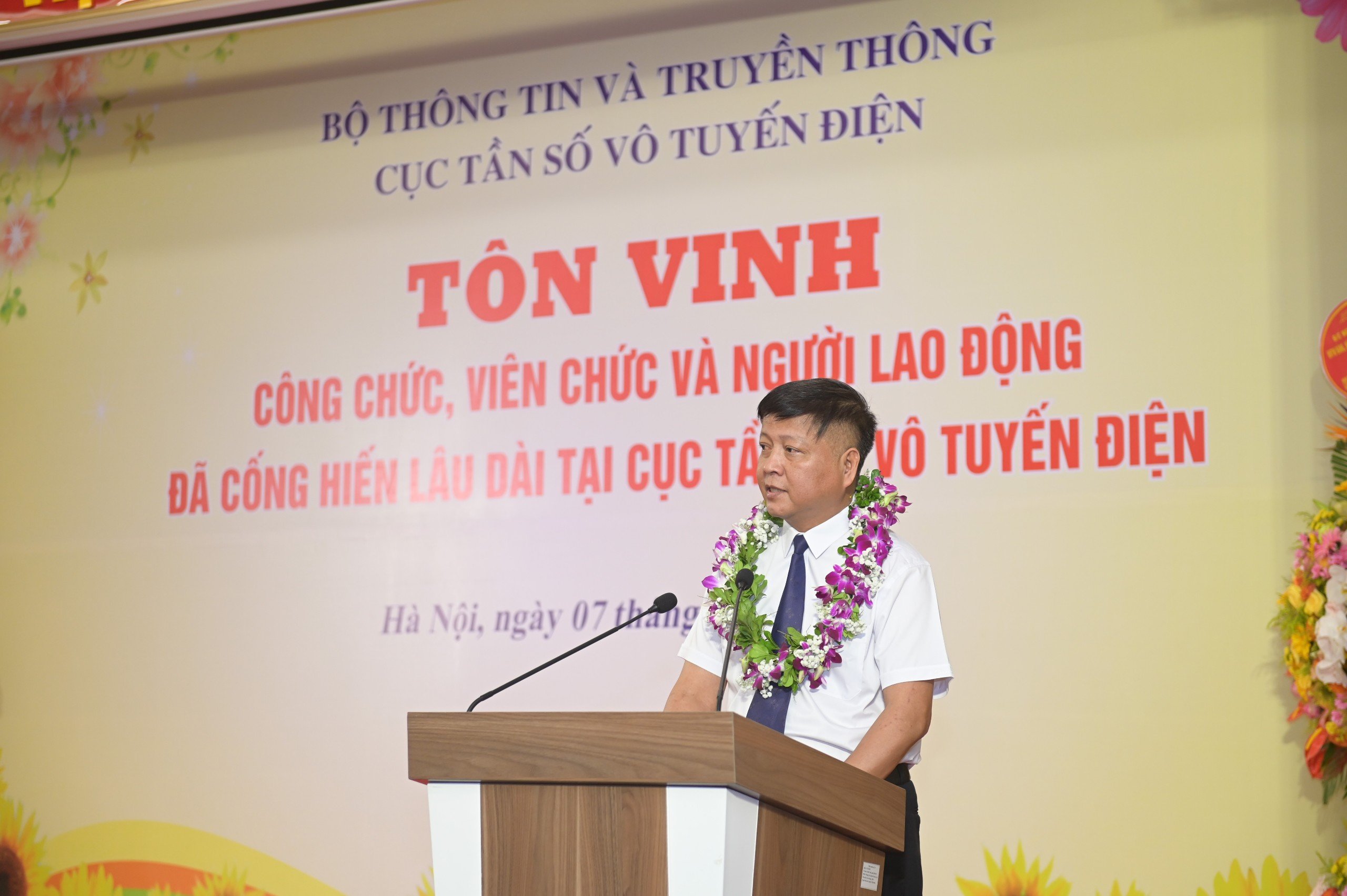 Anh Hồ Việt Nam – Chuyên viên, Phòng Hành chính – Nghiệp vụ, Trung tâm Tần số vô tuyến điện khu vực VI chia sẻ cảm xúc tại buổi Lễ